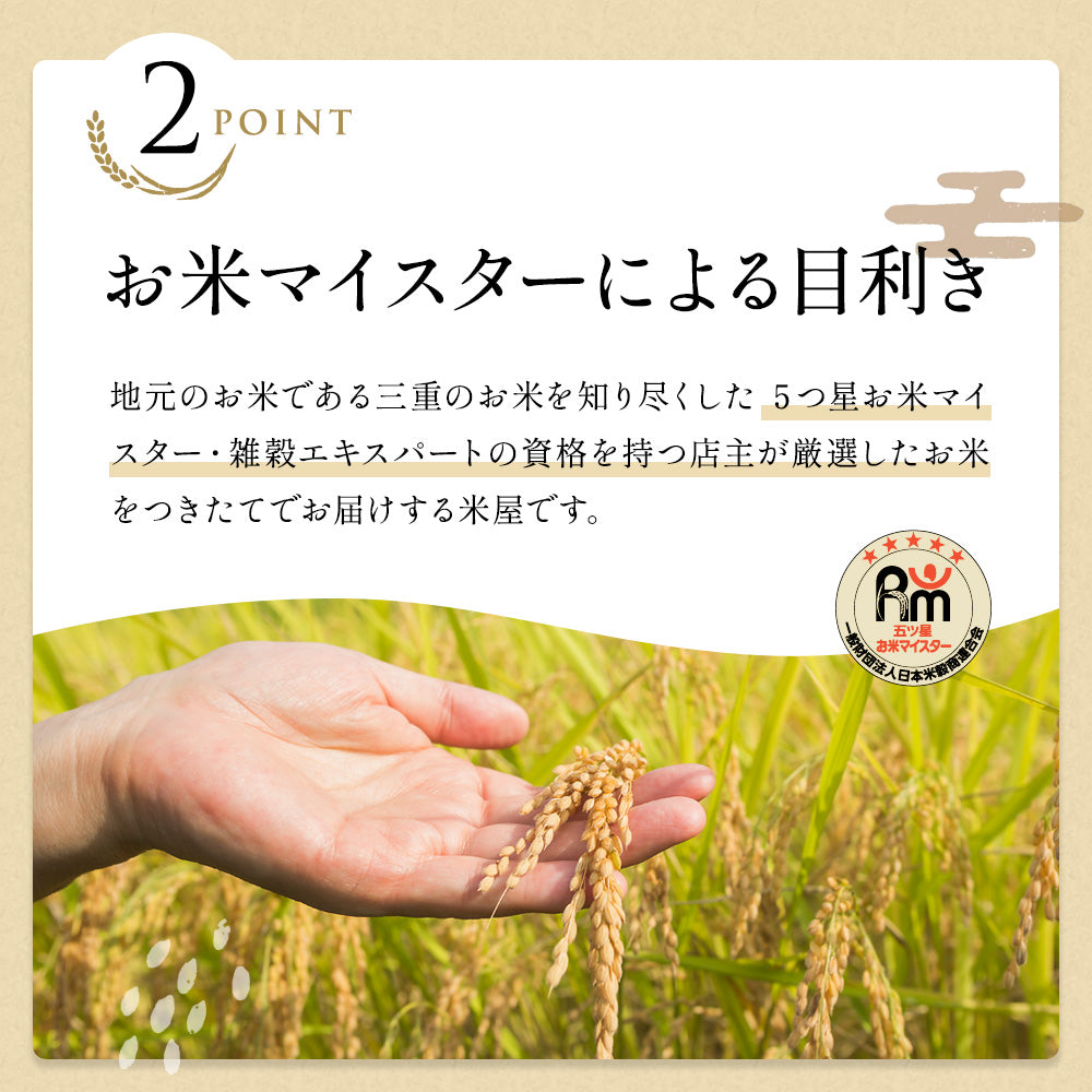 令和5年産 三重県産結びの神 玄米30kg（10kg×3袋） 選べる精米方法 送料無料