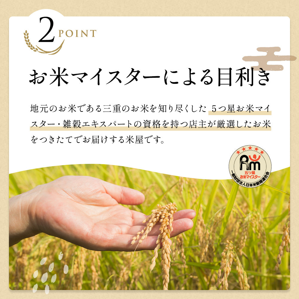 令和6年産 三重県産コシヒカリ 玄米5kg 選べる精米方法 送料無料