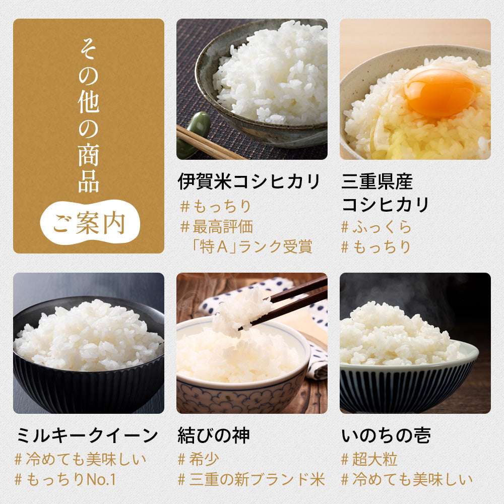 令和6年産 伊賀米キヌヒカリ 玄米20kg(10kgx2袋) 選べる精米方法 送料無料