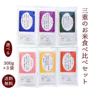 三重のお米お試しセット  300g（2合）×3袋 お米のプレゼント 令和７年産 三重県産 伊賀産 米【GRn】